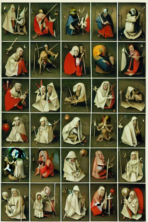 Image similar to hieronymus bosch sprite sheet