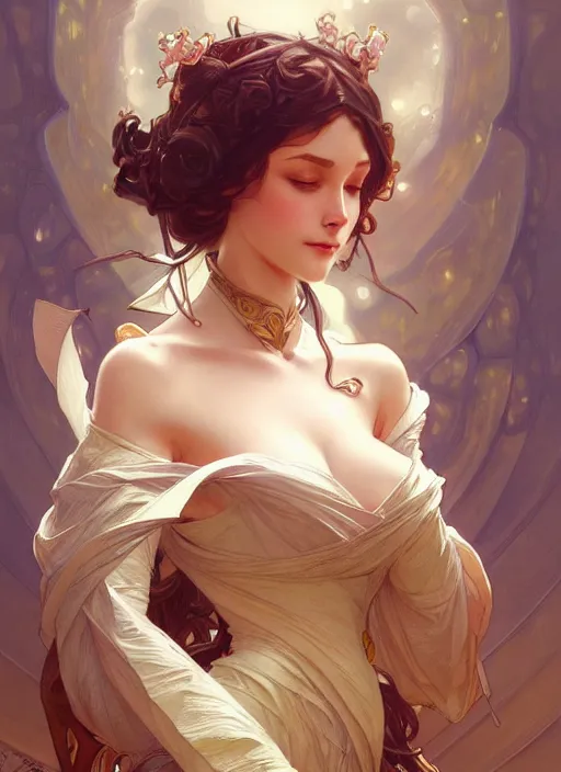 Image similar to cute anthropomorphic, fantasy, intricate, elegant, highly detailed, digital painting, artstation, concept art, wallpaper, smooth, sharp focus, illustration, art by artgerm and greg rutkowski and alphonse mucha