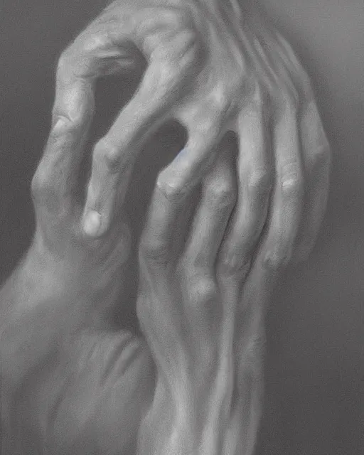 Prompt: Medium shot low angle ghost, thin black hand, highly detailed, sharp focus, digital painting, oil painting, artwork, museum work, by Robert Bateman, by Carl Brenders,