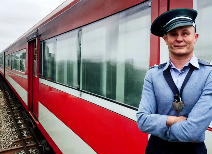 Image similar to train driver of the Russian Railways