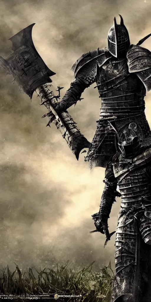 Image similar to dark souls knight posing after battle