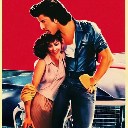 Image similar to modern day movie poster for the movie Grease