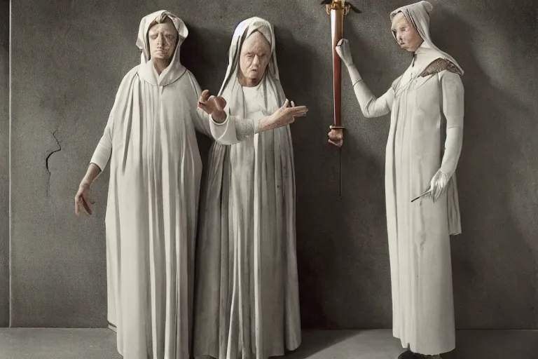 Prompt: the three marys at the sepulchre, erwin olaf