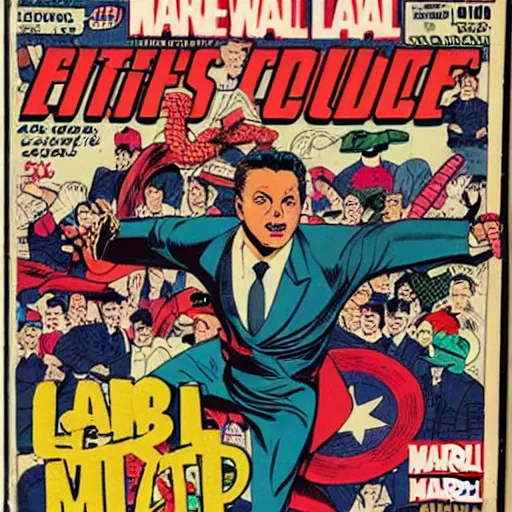 Image similar to Luis Miguel in the style of 1960's Marvel comic