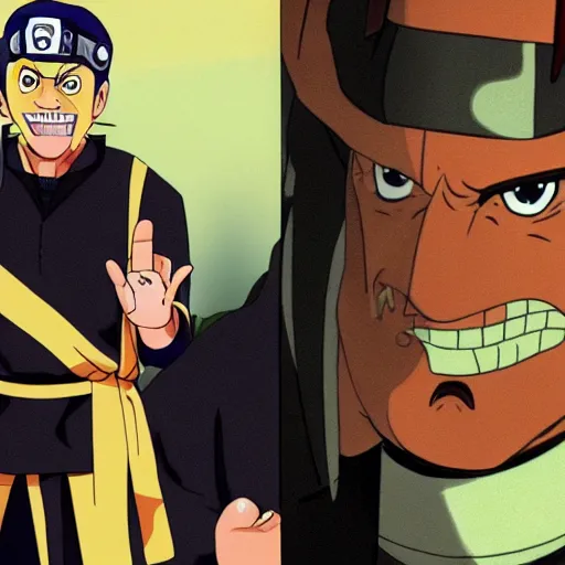 Image similar to Scatman in Naruto, elite ninja, intimidating