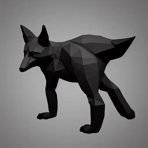 Prompt: fox low poly 3 d render trending on artstation