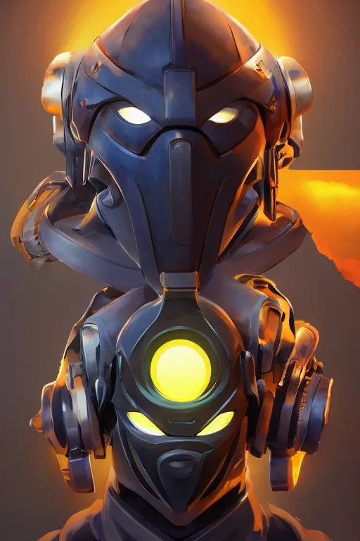 Image similar to epic mask helmet robot ninja portrait stylized as fornite style game design fanart by concept artist gervasio canda, behance hd by jesper ejsing, by rhads, makoto shinkai and lois van baarle, ilya kuvshinov, rossdraws global illumination radiating a glowing aura global illumination ray tracing hdr render in unreal engine 5