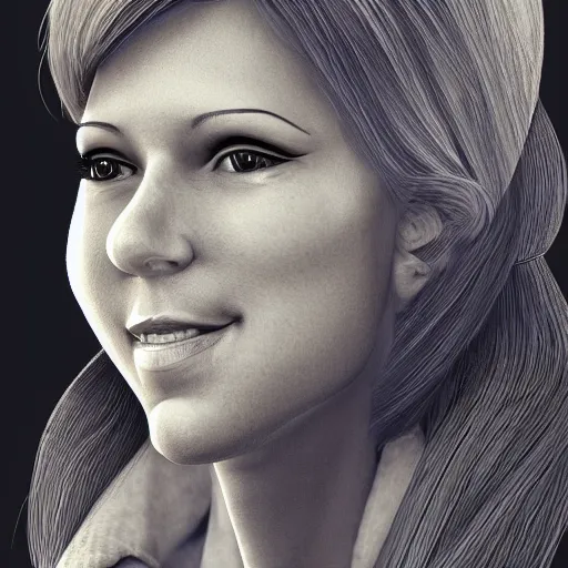 Image similar to maci holloway, first woman elected as president in usa, cold but beautiful, about 3 5 years old, highly detailed,, artstation hd, deviantart, by artgem