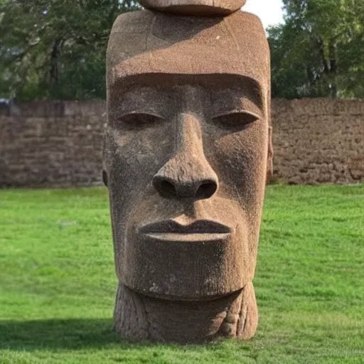 Gigachad as an Easter Island head, trending on, Stable Diffusion