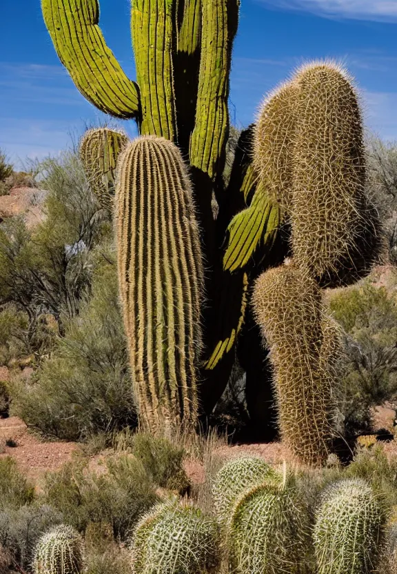 Image similar to realistic giant cactus monster devouring Albuquerque