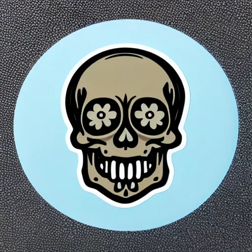 Image similar to adorable skull sticker