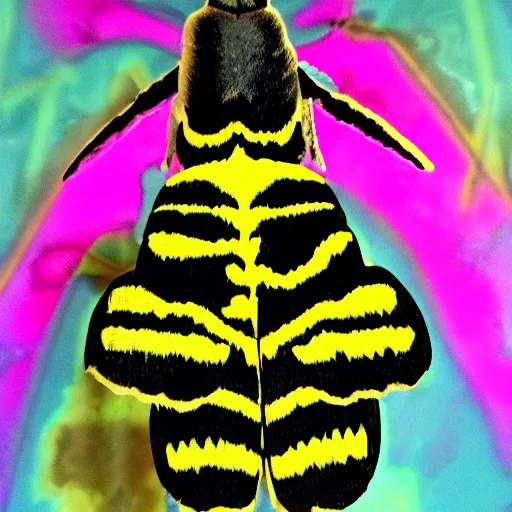 Image similar to a Death's-head hawkmoth drawn in the cartoon style of Dr. Seuss