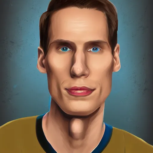 Image similar to high - quality digital painting of jerma 9 8 5, jerma