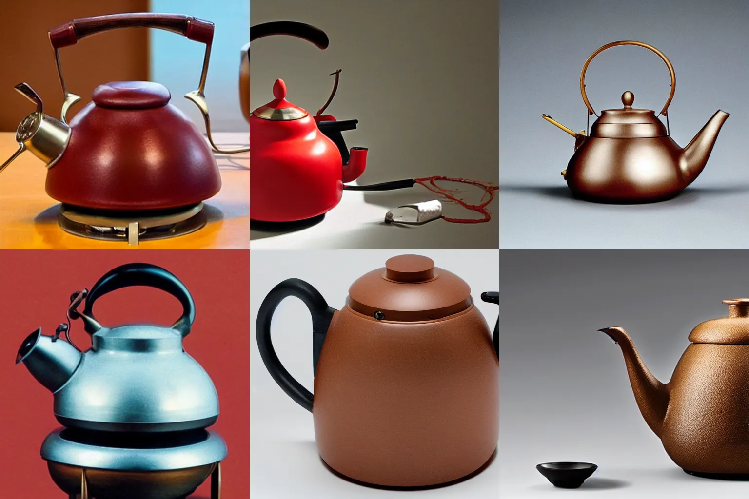 Prompt: a tea kettle designed by Frank Lloyd Wright