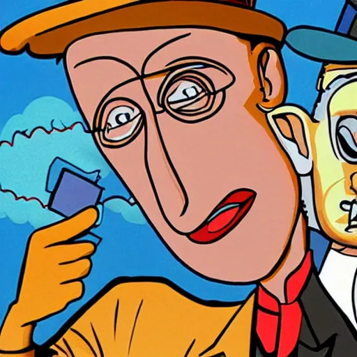 Prompt: inspector gadget on acid