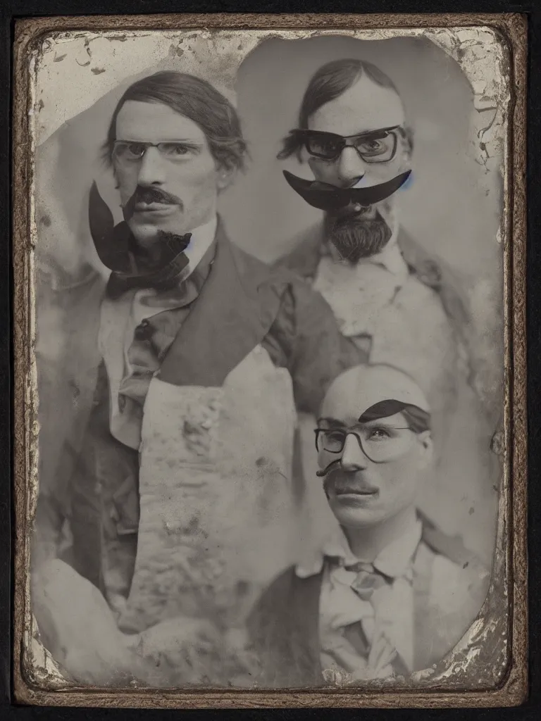 Image similar to Waluigi civil war era photograph, tintype photo, daguerreotype, ultra realistic, 8k, journalistic photography, black and white