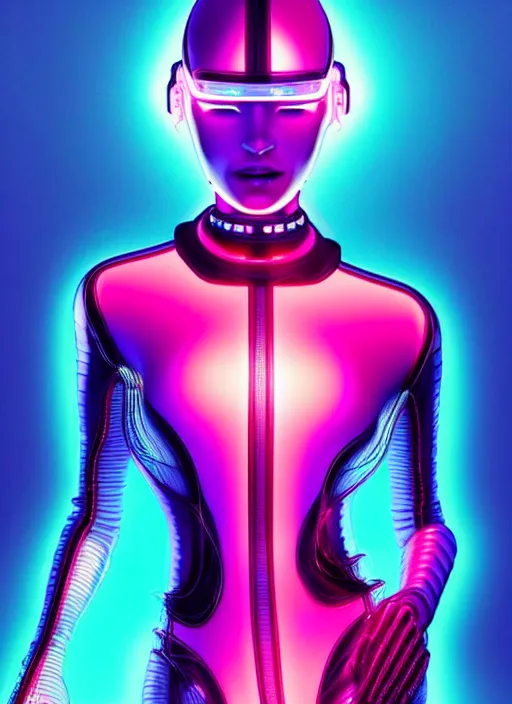 Image similar to a highly detailed long shot photo of sensual female humanoid with freckles cheeks, futurism, cyber neon lighting, detailed futuristic jewelry, futuristic glossy latex suit, profile posing, hyper photorealistic, crispy quality, digital photography, trending in pinterest, cinematic, 4 k ultra hd, art by pascal blanche, art by greg rutkowski, art by artgerm,