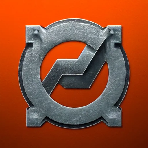 Image similar to Half Life 3 Logo, grainy, cracked, gradient, detailed, very detailed, heavily detailed, intricate details, intricately detailed, digital art, trending on artstation, 3D, studio quality lighting, dramatic lighting HD Quality, 4k resolution, 8k resolution, black background, Half Life 3 Logo is orange and is in the foreground, Realistic, Shiny Lighting, Shiny