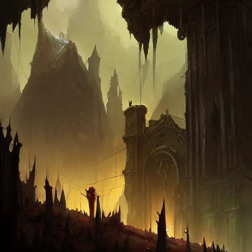 Prompt: adventure game npc by Marc simonetti, dark fantasy vampire world, inspired by Diablo concept art