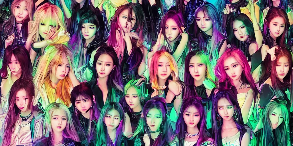 Prompt: everglow kpop by james gurney