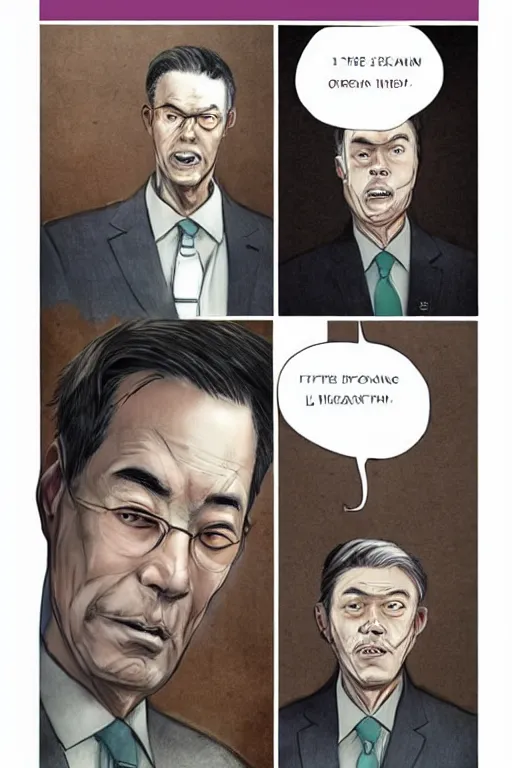 Prompt: politician buzzer freak me out, sketch and art by jacqueline e, color by bo feng lin