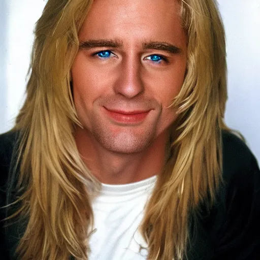 Prompt: beautiful long blond haired man starring in everybody loves raymond