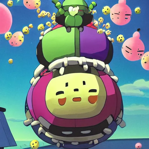 Image similar to award winning katamari damacy movie in the style of spirited away