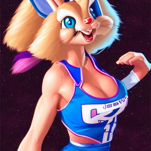 Image similar to Lola Bunny from Space Jam (1996) by artgerm
