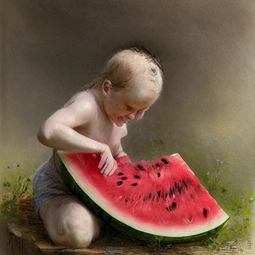 Prompt: ( ( ( ( ( watermelon massage spa. muted colors. ) ) ) ) ) by jean - baptiste monge!!!!!!!!!!!!!!!!!!!!!!!!!!!
