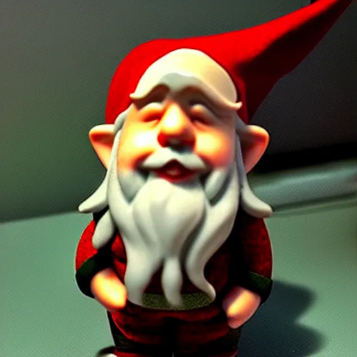 Image similar to a gnome that lives inside your computer, cryptid, photograph, whimsical