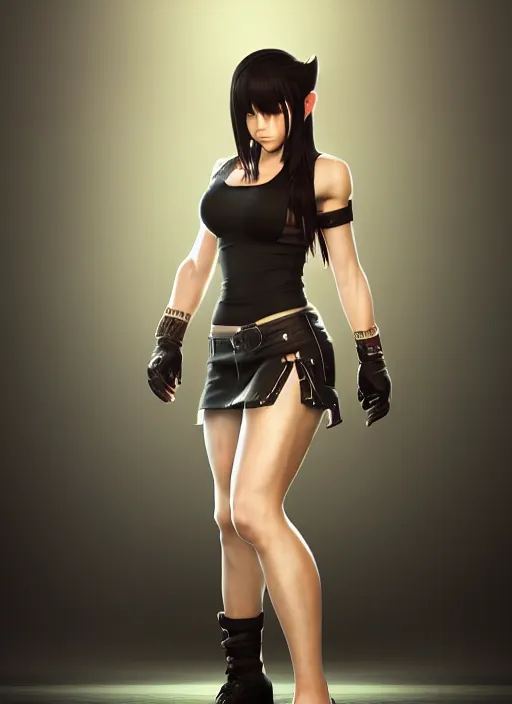 Image similar to tifa from final fantasy, au naturel, hyper detailed, digital art, trending in artstation, cinematic lighting, studio quality, smooth render, unreal engine 5 rendered, octane rendered, art style by klimt and nixeu and ian sprigger and wlop and krenz cushart