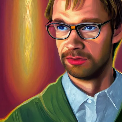 Image similar to jeffrey dahmer in euphoria series, oil painting, ultradetailed, digital painting, ultradetailed