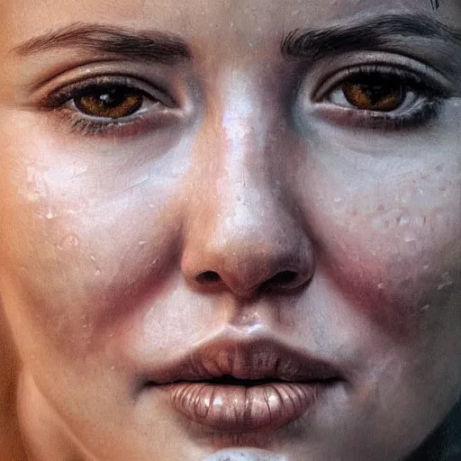 Image similar to high quality, high detail, expressive portrait by juan francisco casas, hd, beautiful faces, deep love in the eyes, photorealistic lighting