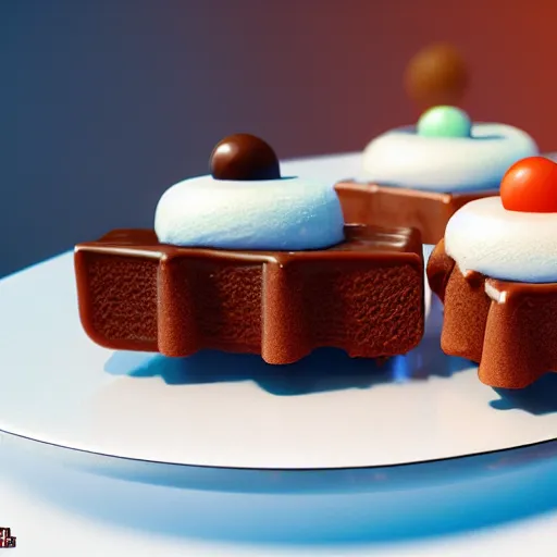 Image similar to a jello chocolate candy lollipop snickers bar icecream cake muffin jaffa waffle candy gummy jelly sandwich, volumetric lighting, octane render, unreal engine, 8k stroopwaffel