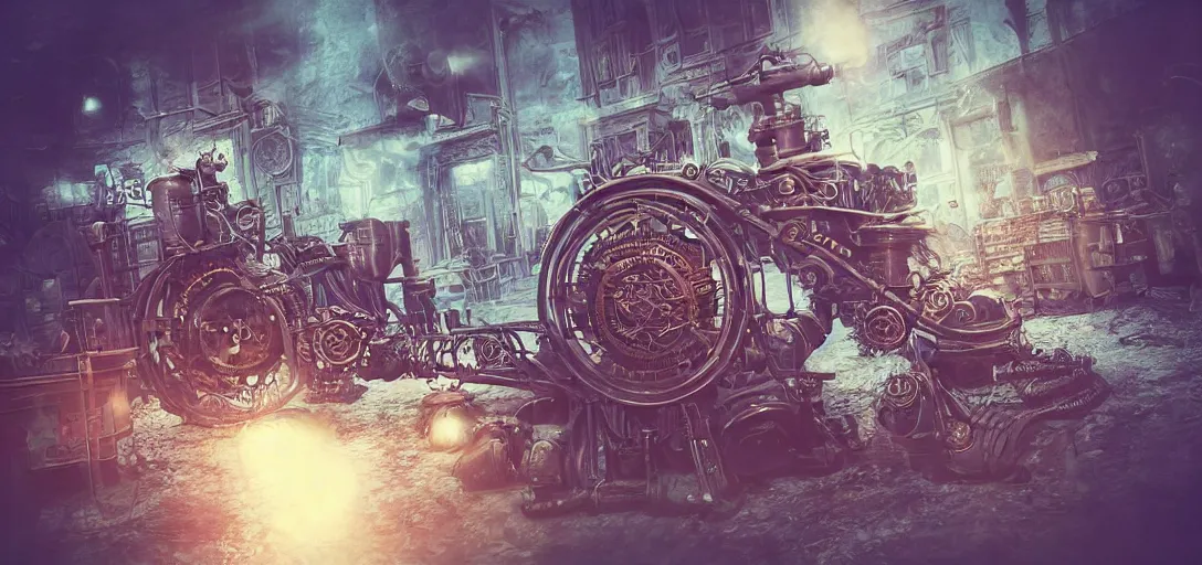 Image similar to steampunk https://www.mcgill.ca/neo/files/neo/styles/wysiwyg_medium/public/img_e0826_0.jpg?itok=RsuIC4Ax , details, smooth, sharp focus, illustration, realistic, cinematic, artstation, award winning, rgb, ethereal blue lighting, 8K,