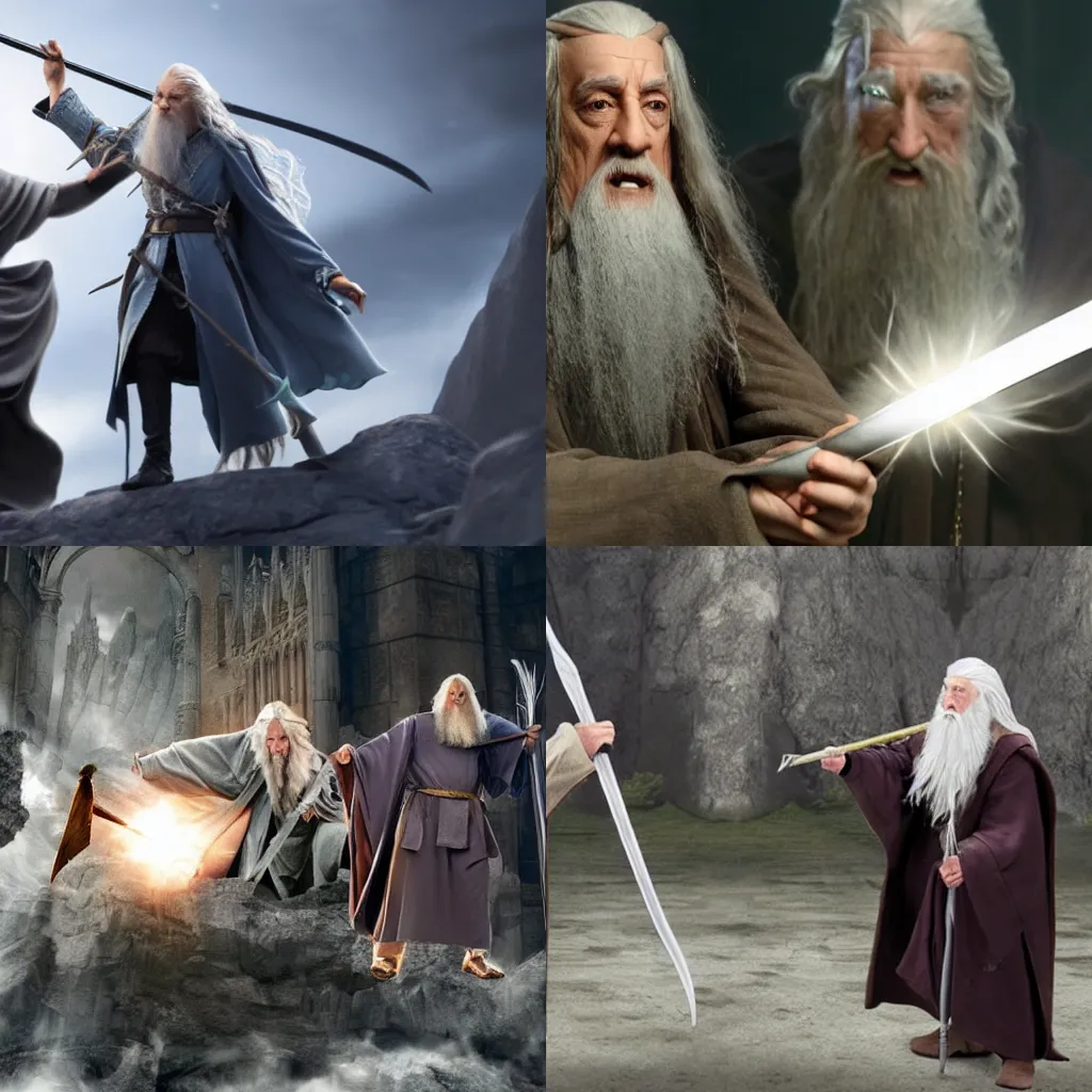 Gandalf VS. Aslan by INMH on DeviantArt