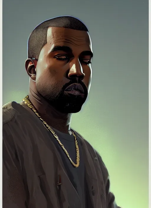 Prompt: highly detailed portrait kanye west in gta v stephen bliss unreal engine fantasy art by greg rutkowski loish rhads ferdinand knab makoto shinkai lois van baarle ilya kuvshinov rossdraws tom bagshaw global illumination radiant light detailed intricate environment