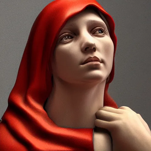 Prompt: portrait of maria, in style of pieta statue by michelangelo, high quality, realism, artstation, octane