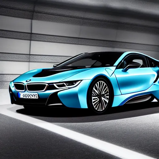 Prompt: bmw i 8 abstract tech