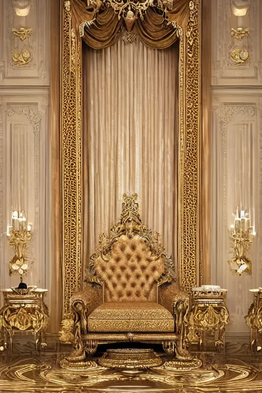 a royal throne in the royal palace, Ultra Lux