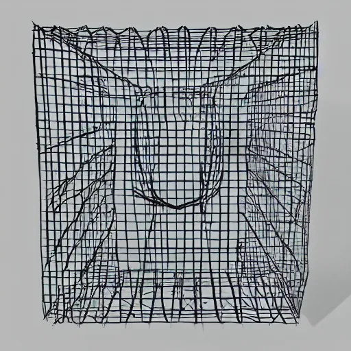 Prompt: wireframe art from the 8 0 s