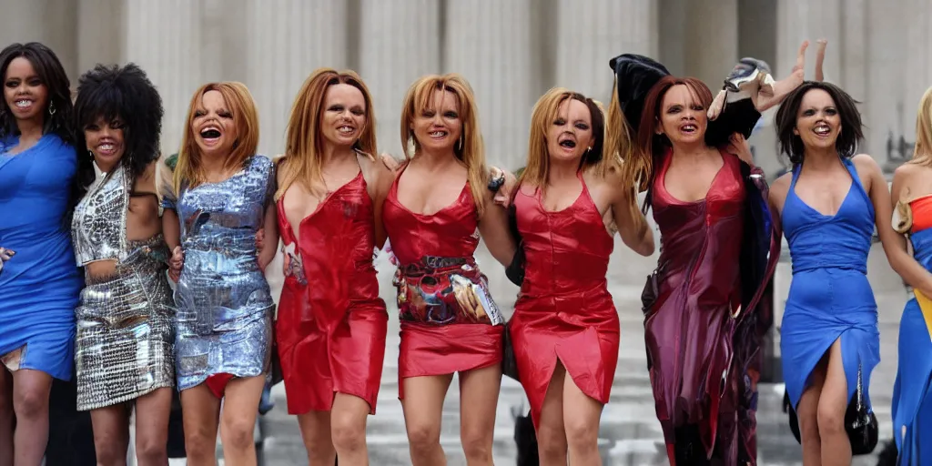 Image similar to the spice girls storm the capitol