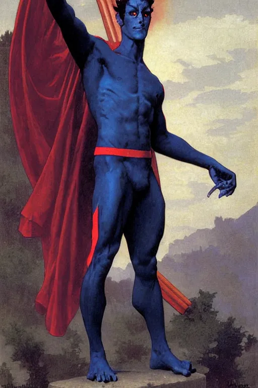 Image similar to Nightcrawler from the X-Men by William Adolphe Bouguereau