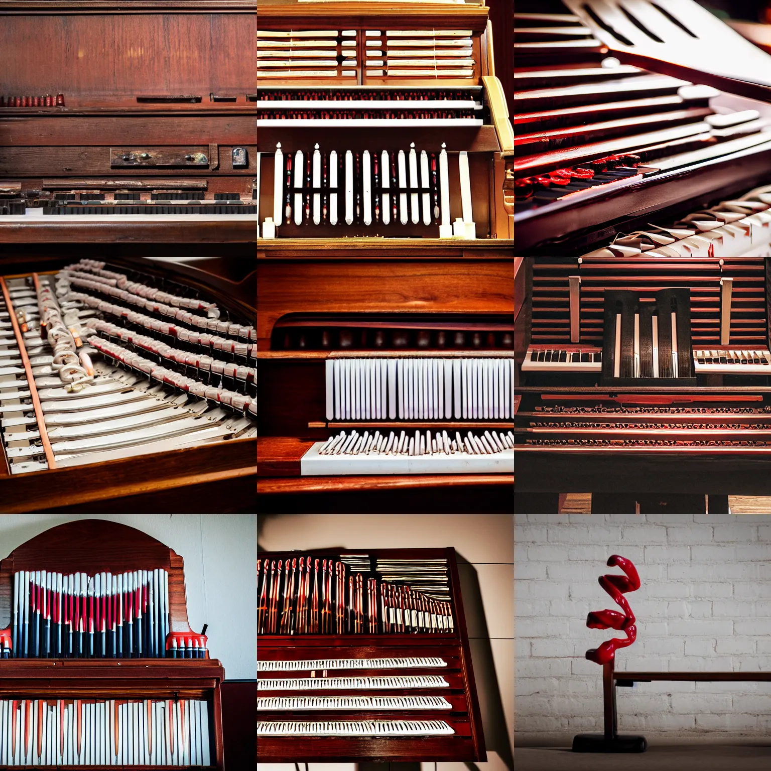 Prompt: photo of an organ on a table, bloody, transplant, harsh light,