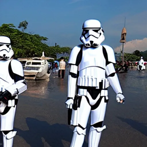 Image similar to storm troopers on holiday in thailand