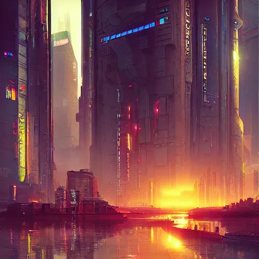 Prompt: Cyberpunk Tallinn beautiful detailed visionary digital art with modern colors by Maciej Rebisz