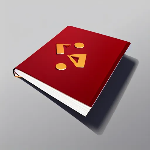 Image similar to low poly, vector, white eagle icon, in a book, red background, cgsociety, artstation, octane render