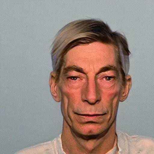 Prompt: charlie watts mugshot