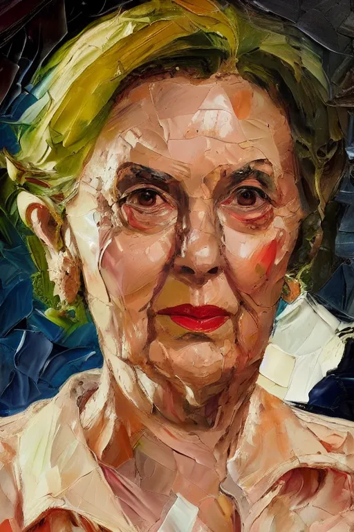 palette knife oil painting portrait of dr. selma | Stable Diffusion ...