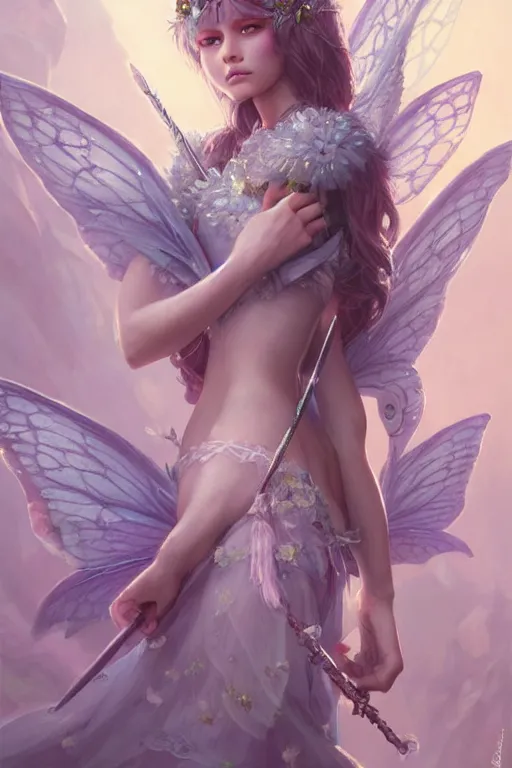 Image similar to fairy princess, highly detailed, d & d, fantasy, highly detailed, digital painting, trending on artstation, concept art, sharp focus, illustration, art by artgerm and greg rutkowski and fuji choko and viktoria gavrilenko and hoang lap